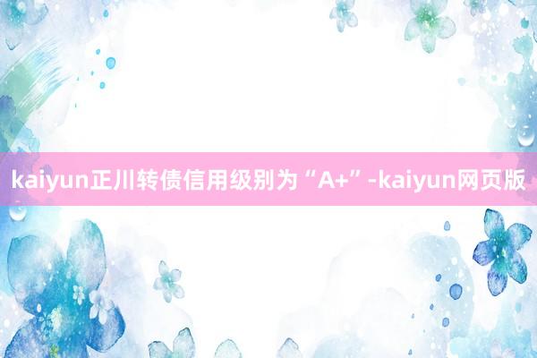 kaiyun正川转债信用级别为“A+”-kaiyun网页版