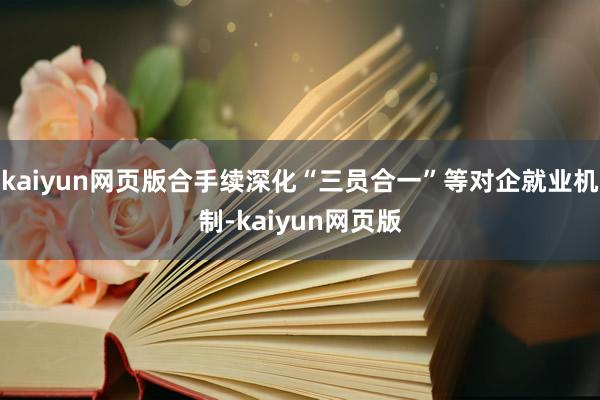 kaiyun网页版合手续深化“三员合一”等对企就业机制-kaiyun网页版